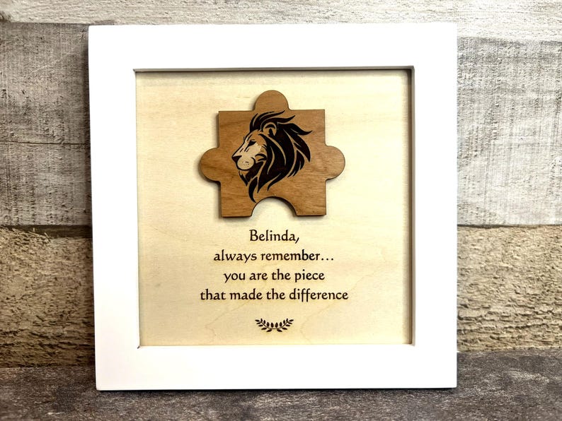 Difference Maker, You Are the Piece That Made the Difference, Mentor Gift, Retirement Present, Coworker Farewell Gift