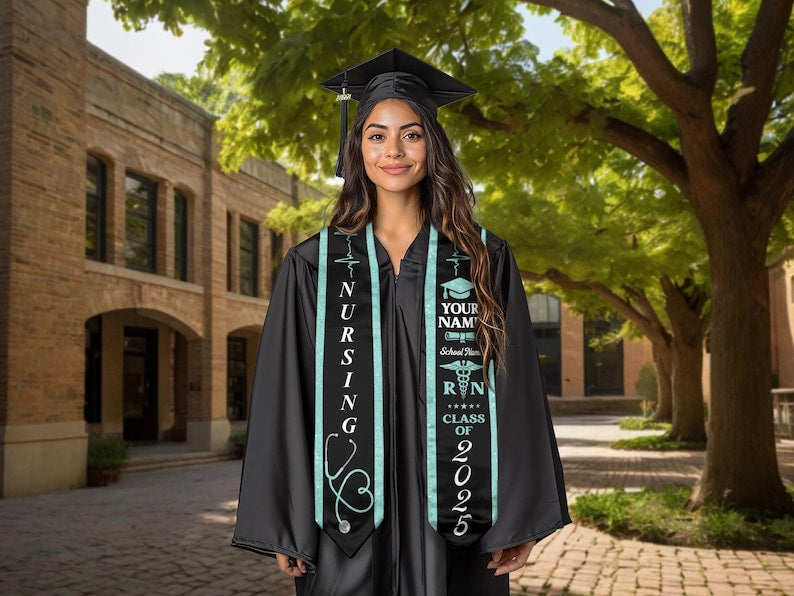 Customized Nursing Stole, Nursing Graduation Stole, RN Stole Nursing Stole Graduation 2025, Nursing Graduation, Nursing Stole Graduate 2026