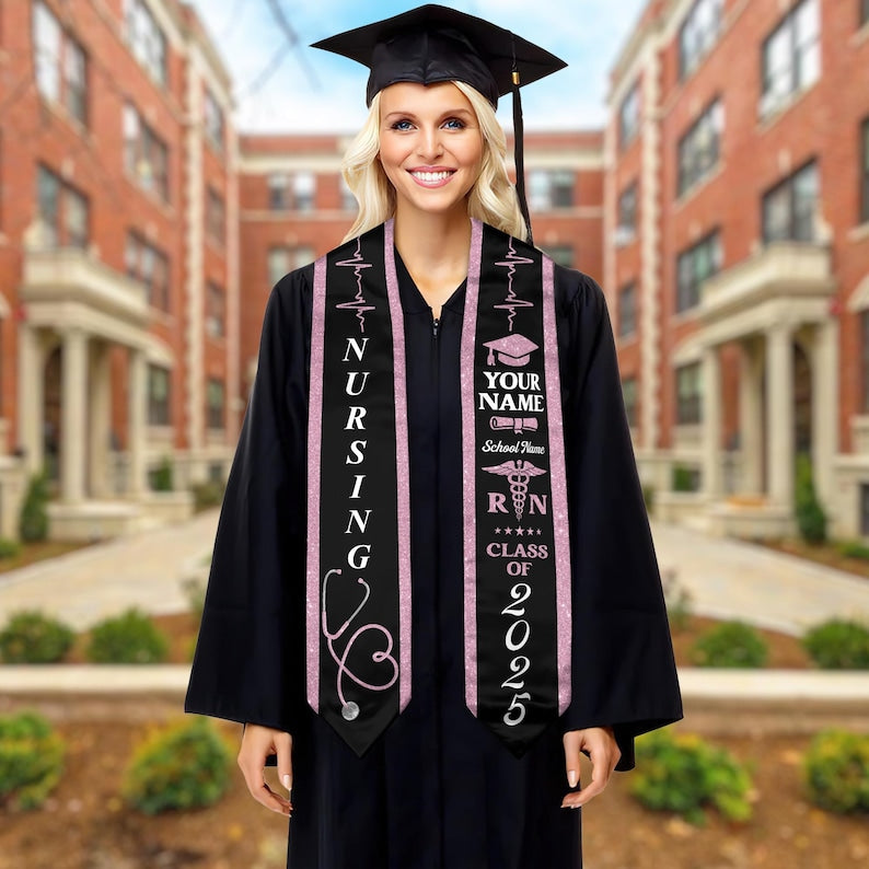 Customized Nursing Stole, Nursing Graduation Stole, RN Stole Nursing Stole Graduation 2026, Nursing Graduation, Nursing Stole Graduate 2026