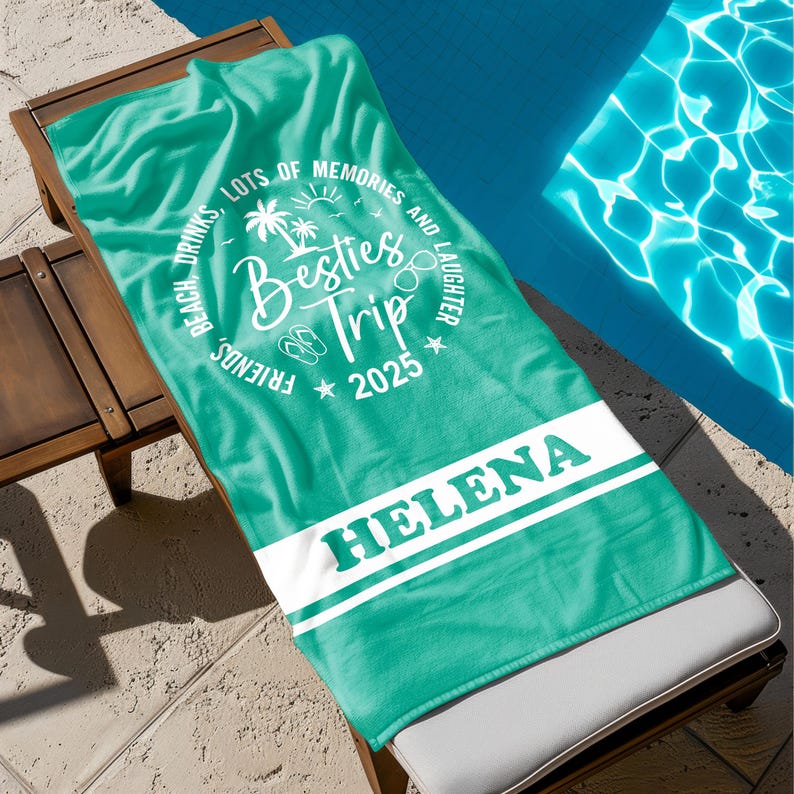 Custom Group Trip 2025 Beach Towels,Summer Vacation Gifts For Traveler,Beach Family Friends Girls Besties Sisters Trip,Pool Party,Vacay Mode
