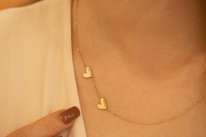 Personalized Engraved Hearts Name Necklace , Heart Name Necklace , Kids Name Necklace , Grandkids Necklace , Custom Necklace
