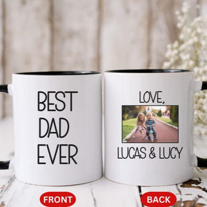 Best Dad Ever Mug, Personalized Photo Mug, Dad Birthday Gift, Fathers Day Gift, Baby Photo Gift, Mug with Picture, Dad Gift from Kids