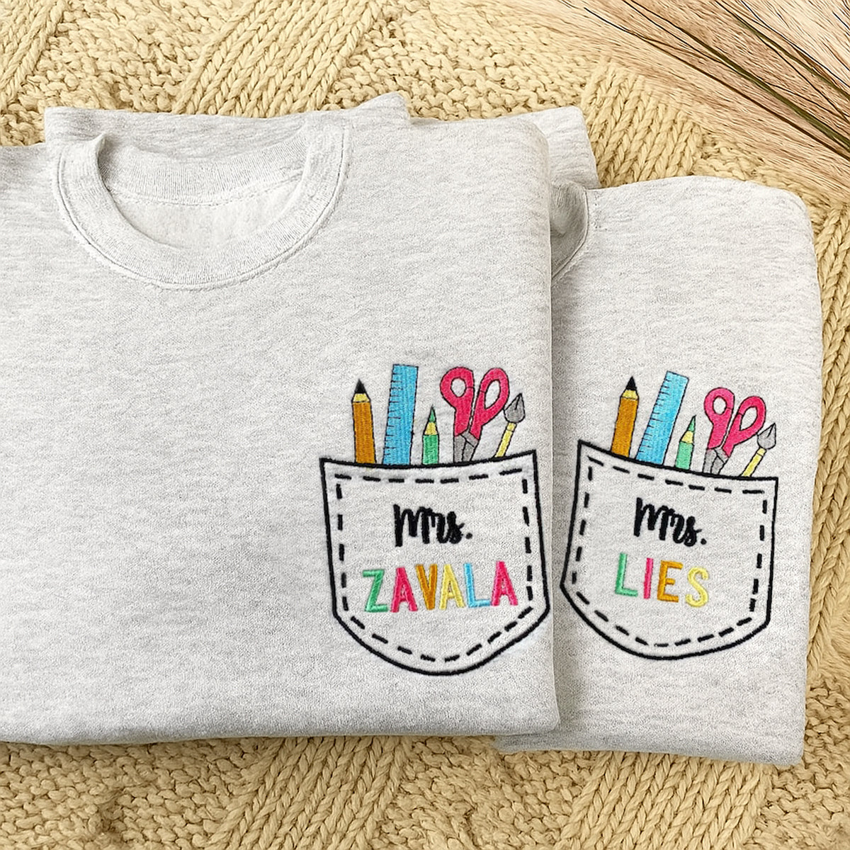 Personalized Teacher Name Embroidered Sweatshirt - Back To School Shirt - Gift Suggestions For Teachers Day -Teacher Gift il_794xN.6884768848_kssb.jpg