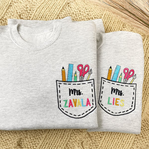Personalized Teacher Name Embroidered Sweatshirt - Back To School Shirt - Gift Suggestions For Teachers Day -Teacher Gift il_794xN.6884768848_kssb.jpg