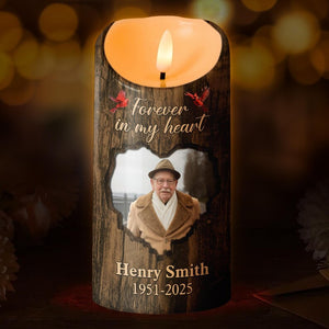 Custom Memorial Candle with Photo, Personalized Remembrance Candle, Memorial Gift, Sympathy Keepsake, In Loving Memory Candle