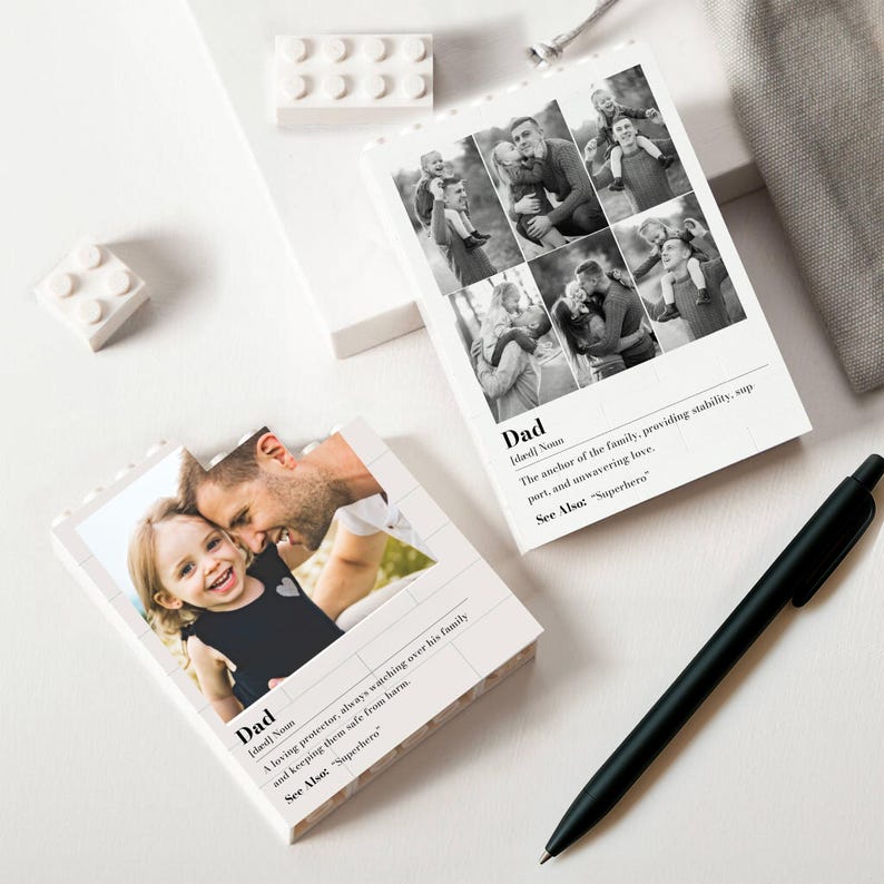 Personalised Photo Puzzle Gift for Dad, Father's Day Brick Picture Frame for Grandpa, Stepdad, Baby Keepsake Gift from Kids