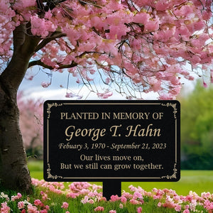 Personalized Memorial Tree Plaque with Stake, Sturdy Metal Garden Marker, Tree Sign, Remembrance Plaque-Multiple Colors, Tree Plaque Marker