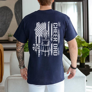 Cheer Dad Shirt, Custom Kids Name Cheer Dad T-Shirt, Cheer Dad Gift, Cheer Gift for Dad, Cheer Shirt for Dad, Sports Dad Tee