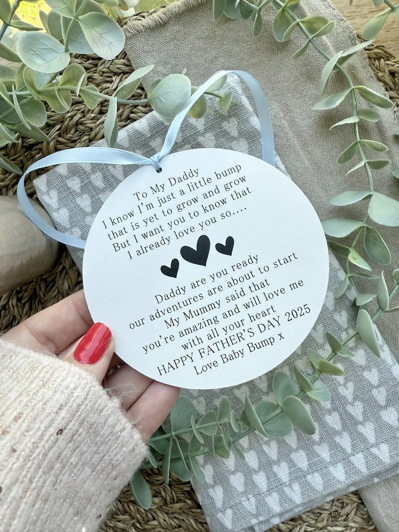 FATHER'S DAY Letter From Bump Daddy To Be Sign - Father's Day Gift From Bump, Daddy To Be Keepsake, Dad To Be Gift From Bump Pregnancy