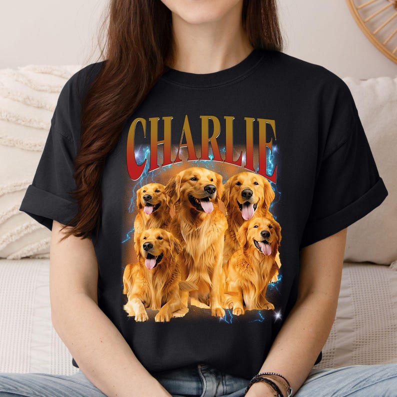 Custom Bootleg Shirt, Pet Photo And Name, 90s Shirt, Custom Pet Shirt, Bootleg Rap Tee, Custom Dog Shirt, Bootleg Dog Shirt