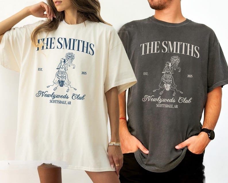 Custom Honeymoon Social Club Tshirt, Mr and Mrs Shirts, Just Married Shirts, Honeymoon Club Shirts, Couple Tee