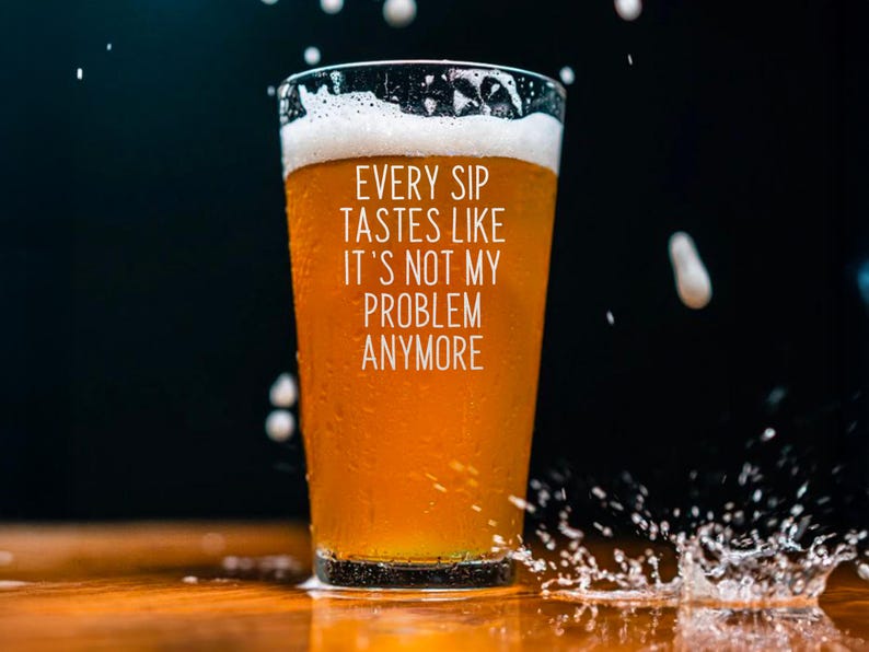 Funny Retirement Beer Glass for Men and Women, Hilarious Farewell Gift from Coworkers, Best Happy Retirement Gift Idea, Personalized Option