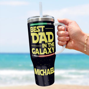 Personalized I Am their Father Tumbler, Custom Kid Names Lightsaber Mug, Father's Day Gift, Dadalorian Coffee Cup, Best Dad Tumbler