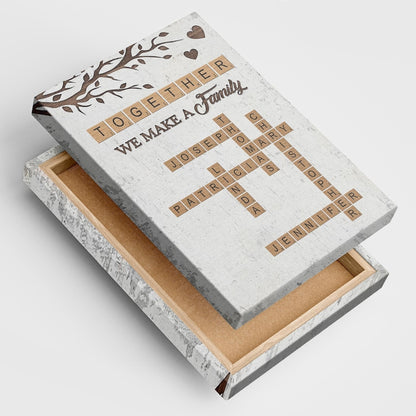 Custom Crossword Puzzle Family Name Canvas Wall Art, Personalized Family Crossword Puzzle Decor, Gift for Parents, Anniversary, Home Decor
