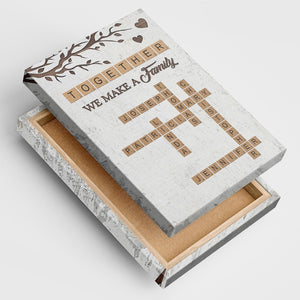 Custom Crossword Puzzle Family Name Canvas Wall Art, Personalized Family Crossword Puzzle Decor, Gift for Parents, Anniversary, Home Decor