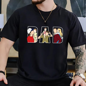 Personalized Dad Shirt, Personalized Portrait Gift for Dad, Dad Portrait Line Art Shirt, Fathers Day Gifts From Wife, Father's Day T-Shirt