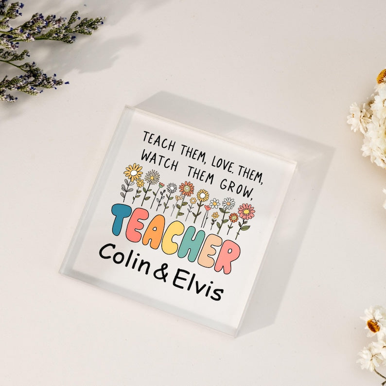 Teacher Gifts,Teacher Appreciation Gifts,Custom Teacher Desk Name Plate,Teacher Plaque,Thank You Teacher,Teacher Name Sign,Leaving School
