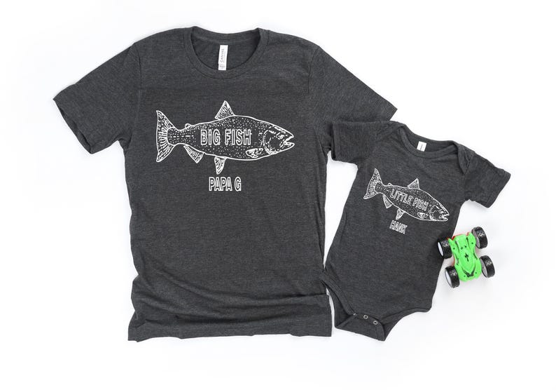 Big Fish Little Fish Baby Fish Matching Shirt, Fishing Buddies Matching Shirt, Dad And Son Fishing Shirt, Custom Family, Fathers Day Gift