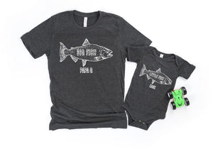 Big Fish Little Fish Baby Fish Matching Shirt, Fishing Buddies Matching Shirt, Dad And Son Fishing Shirt, Custom Family, Fathers Day Gift