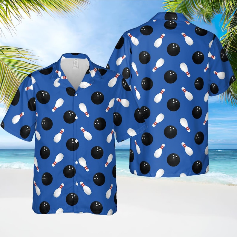 Custom Face Bowling Shirts, Personalized Bowling Hawaiian Shirt, Funny Bowling Shirts, Custom Face Shirts, Gift For Dad Mom, Bowling Lovers