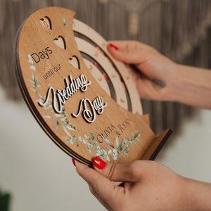 Personalized Wedding Countdown Calendar: Engagement Gift for Couple