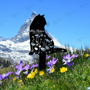 Customized Cat Memorial Stake, Metal Stake, Cat Grave Marker, Cat Memorial Gifts, Cat Lover Gift, Pet Loss Gift, Remembrance Stake