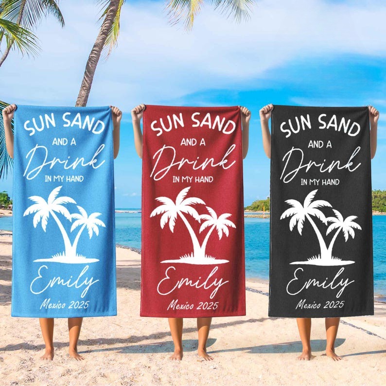 Group Trip 2025 Beach Towels,Summer Vacation Beach Towel,Beach Family Friends Girl Besties Sisters Trip,Girl Weekend Gift,Bachelorette Gift