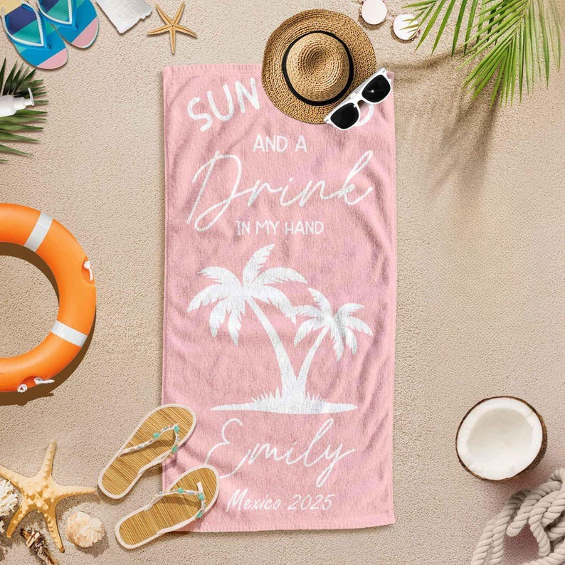Group Trip 2025 Beach Towels,Summer Vacation Beach Towel,Beach Family Friends Girl Besties Sisters Trip,Girl Weekend Gift,Bachelorette Gift