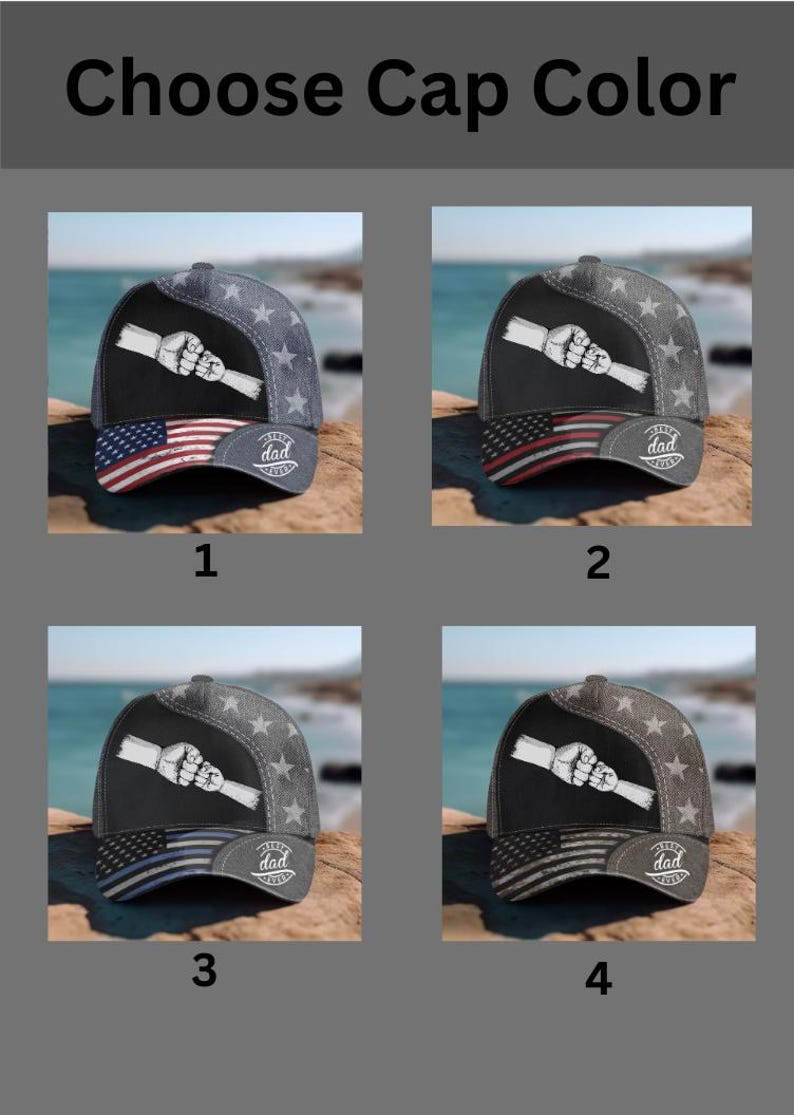 Fist Bump Daddy Grandpa, Personalized America Classic Cap, Father's Day Gift for Grandpa, for Dad, Hat For Husband, Dad And Kid Name Cap