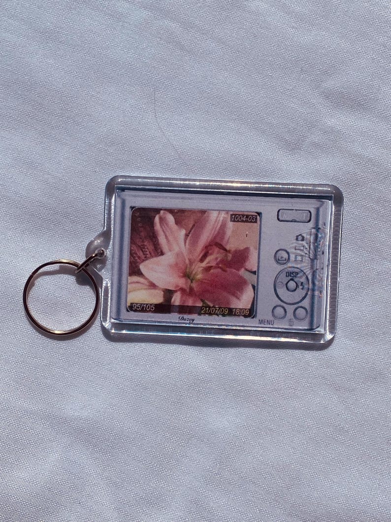 Custom digital camera keychain | kpop, phone charm, celebrity, anime, friendship