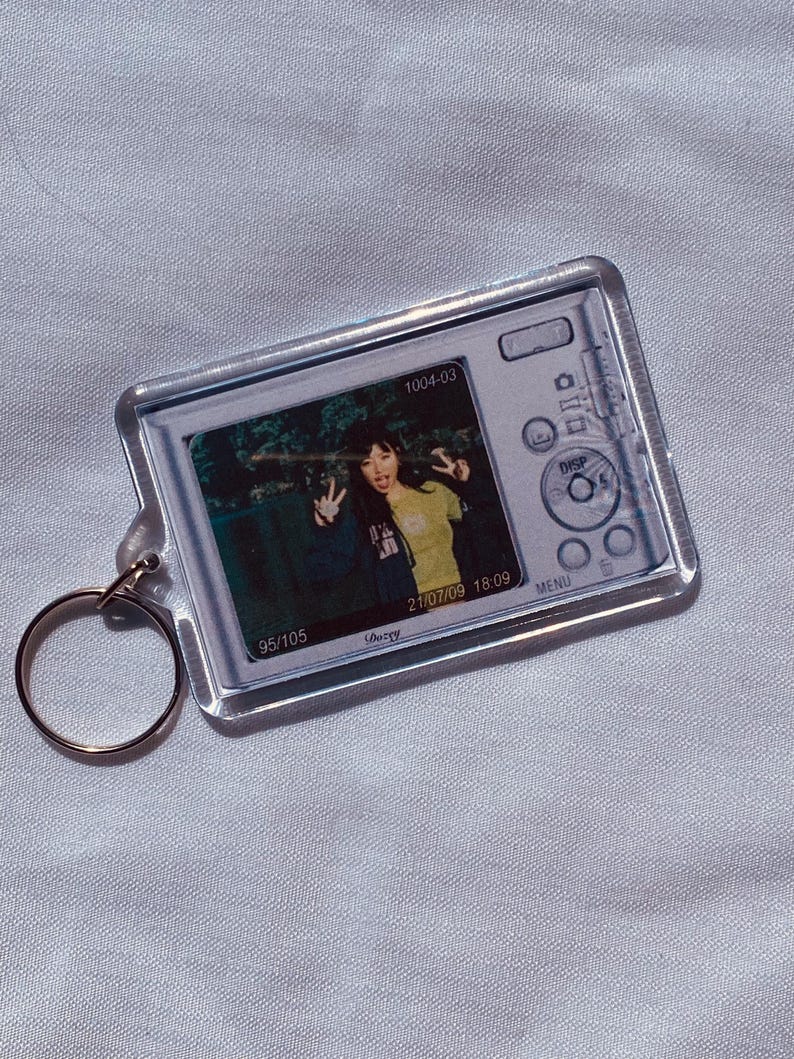 Custom digital camera keychain | kpop, phone charm, celebrity, anime, friendship