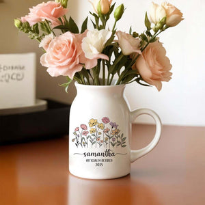 Personalized Retirement Ceramic Flower Vase, Custom Happy Retirement Gift, Appreciation Gift, Thank You Gift, Teacher Gift, Retired Gift