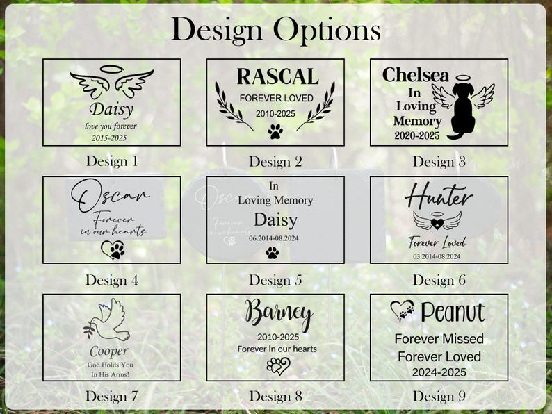 Custom Pet Memorial Garden Stone, Personalized Dog Memorial Garden Stone,Pet Remembrance Gift,Honor Your Beloved Cat or Dog,Pet Grave Marker