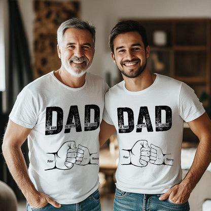 Personalized Shirt Father's Day Gift for Grandpa, for Dad, Dad The Man The Myth The Legend, Gift for Husband, Custom Fist Bump Dad Shirt