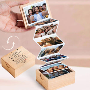 Personalized Sisters Are Like Stars Pull Out Photo Album, Sister Birthday Photo Memory Gift, Funny Little Sister Wooden Photo Box