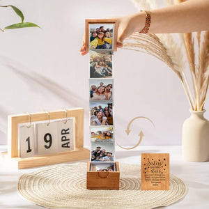 Personalized Sisters Are Like Stars Pull Out Photo Album, Sister Birthday Photo Memory Gift, Funny Little Sister Wooden Photo Box