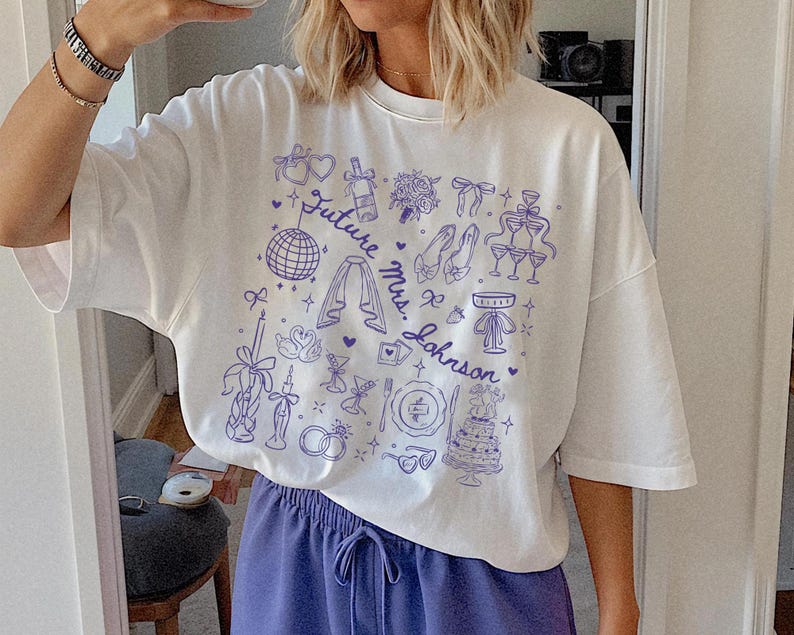 Custom Future Mrs Shirt, Bride To Be Gift, Newly Engaged Gift, Custom Last Name Shirt, Just Engaged Gift for Fiancee, In My Engaged Era