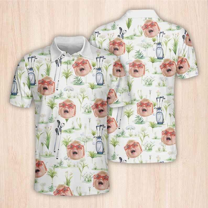 Custom Face Polo Shirt for Golfer Face on shirt gifts for husband Personalized Short Sleeve Golf Shirt Custom Polo for Golfer, Gifts for Mom