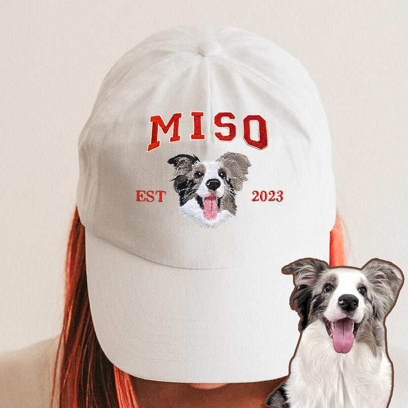 Custom Dog Baseball Trucker Cap Birthday Gift For Her Custom Embroidered Dog Hat Custom Cat Hat Personalized Vintage Baseball Dog Mom Hat