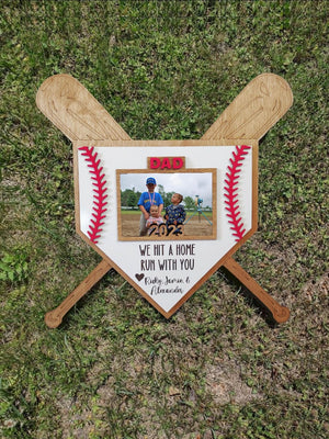 Father's Day Gift Baseball Sign, daddy gift, for dad, from kids, for coach, dad birthday, from wife, from daughter, from son, homerun sign