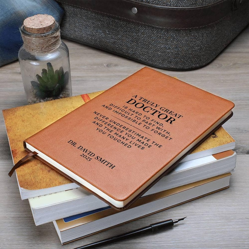 Doctor Retirement Gift Personalized Journal Notebook - Retiring MD Gift, Physician Retirement, Doctor Farewell Gift, Doctor Appreciation