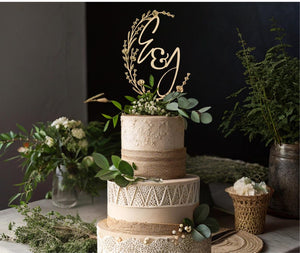 Custom Wedding Cake Toppers, Rustic Wedding Cake Topper, Custom Cake Topper, Initial Cake Topper,Cake Topper Wedding Gold
