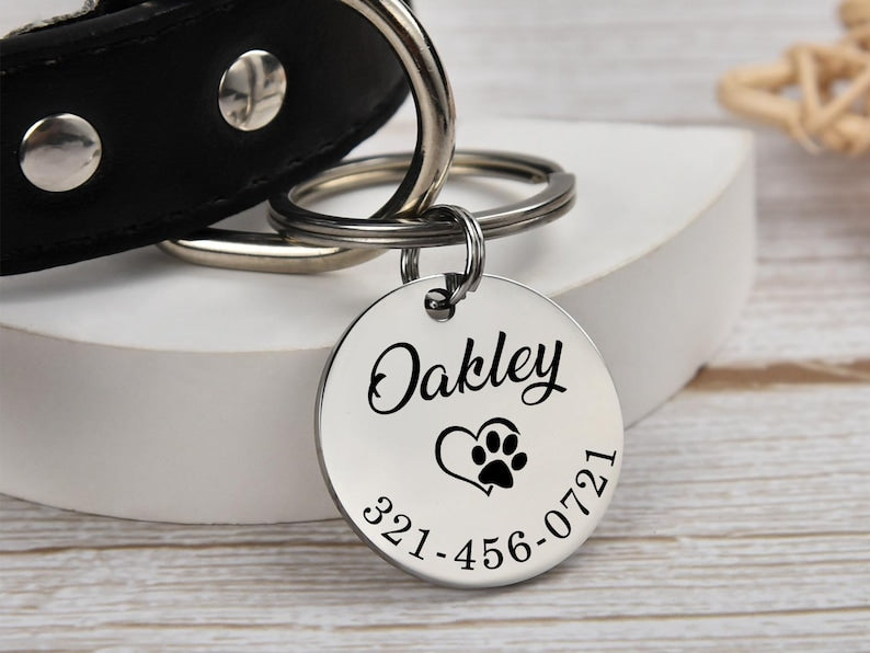 Stainless Steel Dog Tag, Pet Dog Tag, Dog ID Tag, Personalized Pet Dog Tag, Puppy Tag, Dog ID Tag, Dog Tag for Dogs