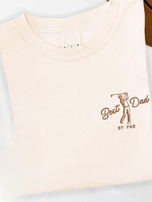 Embroidery Golf Shirt, Best Dad By Par Tee, Comfort Color, Fathers Day Shirt, Golf Player Shirt, Sportive Dad Tee, Daddy Birthday Gift