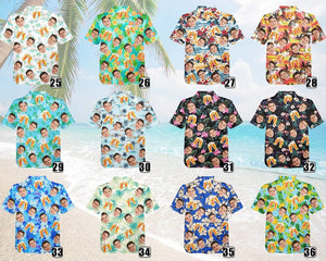 Custom Name Age Beer Birthday Shirt: Funny Face Hawaiian Shirt, 21st/30th/40th Birth Gift
