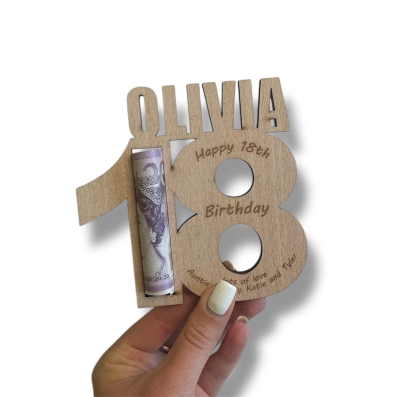 18th Birthday Gifts for Girls, Money Holder, Wallet, Milestone Gift, Special Age 16,21,50,75