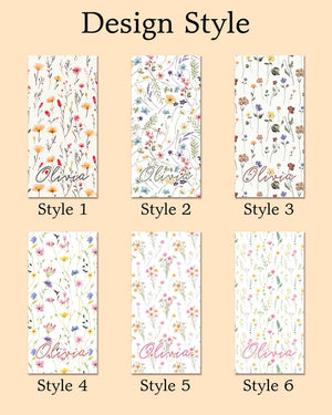 Personalized Name Beach Towels, Wildflower Beach Towel, Custom Pool Party Towel, Wedding Bridesmaid Gift, Floral Towel, Gift for Tween