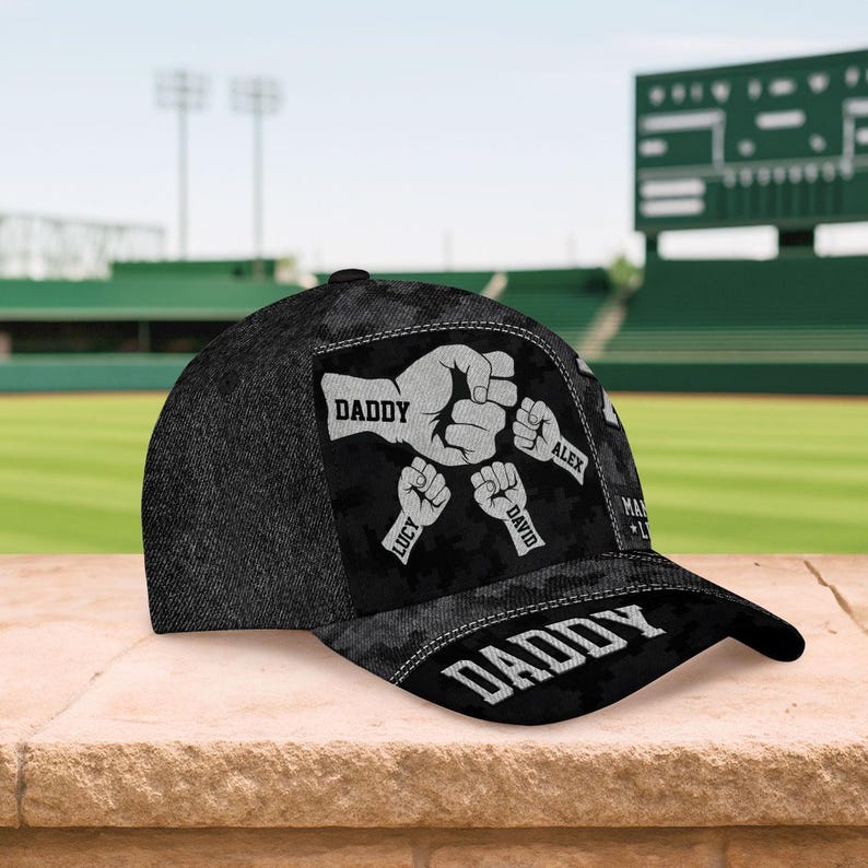 Custom Best Papa Ever Hat, Custom Dad Hats, Best Gift for Dads, Daddy Fist Bump, Papa Hat, Gift for Papa, Fathers Day Hat, Fathers Day Gift