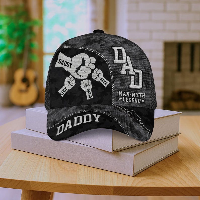 Custom Best Papa Ever Hat, Custom Dad Hats, Best Gift for Dads, Daddy Fist Bump, Papa Hat, Gift for Papa, Fathers Day Hat, Fathers Day Gift