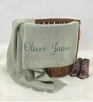 Personalized Baby Knit Blanket, Embroidered Baby Name Blanket, Newborn Cotton Blanket, Unique Baby Shower Gift, Newborn Blanket, Baby Shower Gift il_794xN.6900294863_3o83.jpg